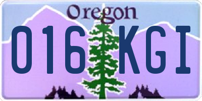 OR license plate 016KGI