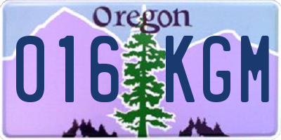 OR license plate 016KGM