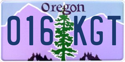 OR license plate 016KGT