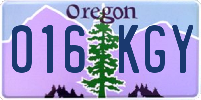 OR license plate 016KGY