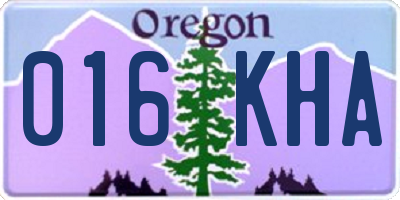 OR license plate 016KHA