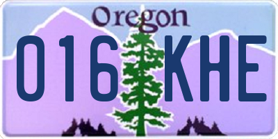 OR license plate 016KHE