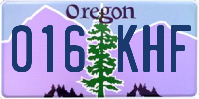 OR license plate 016KHF