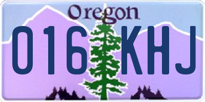 OR license plate 016KHJ