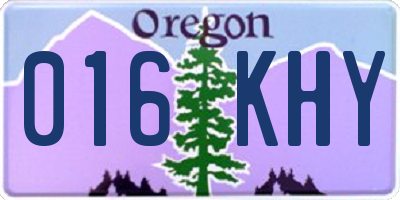 OR license plate 016KHY