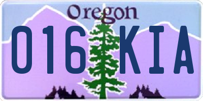 OR license plate 016KIA