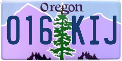 OR license plate 016KIJ