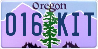 OR license plate 016KIT