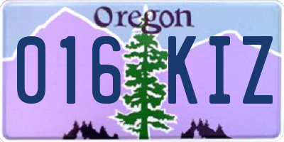 OR license plate 016KIZ