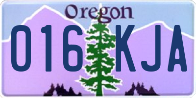 OR license plate 016KJA