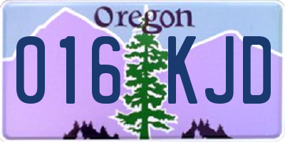 OR license plate 016KJD