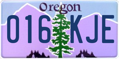 OR license plate 016KJE