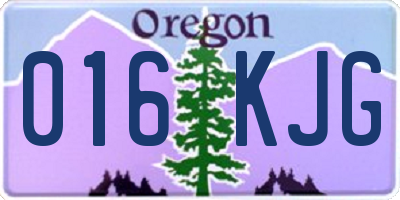 OR license plate 016KJG