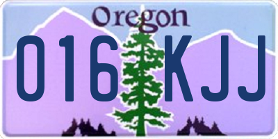 OR license plate 016KJJ