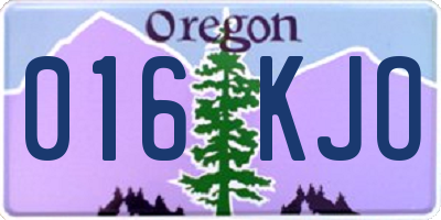 OR license plate 016KJO