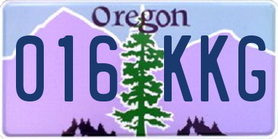 OR license plate 016KKG