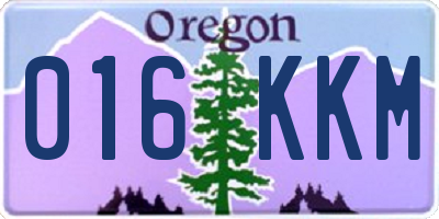 OR license plate 016KKM