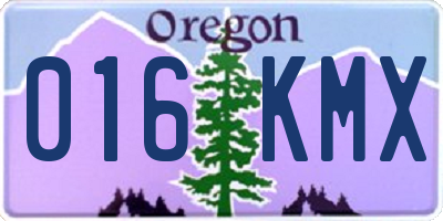OR license plate 016KMX