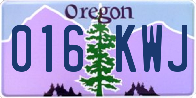 OR license plate 016KWJ