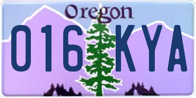 OR license plate 016KYA