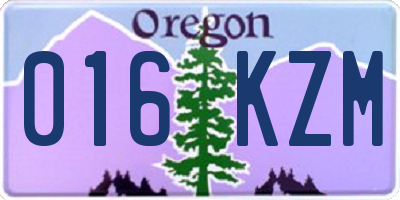 OR license plate 016KZM