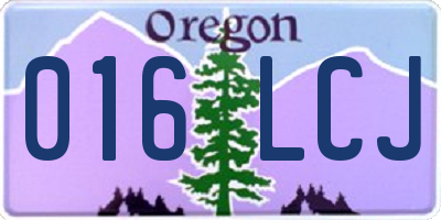 OR license plate 016LCJ