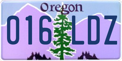 OR license plate 016LDZ