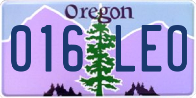 OR license plate 016LEO