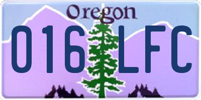 OR license plate 016LFC