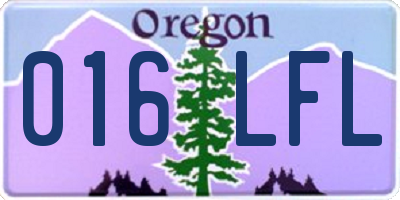 OR license plate 016LFL
