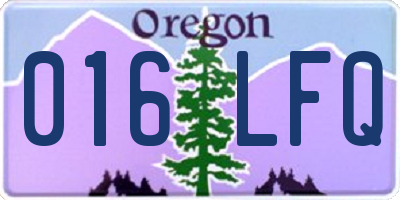 OR license plate 016LFQ