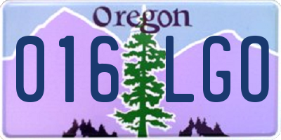 OR license plate 016LGO