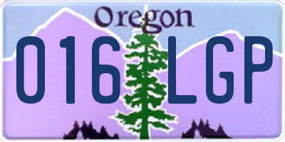 OR license plate 016LGP