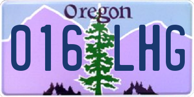 OR license plate 016LHG