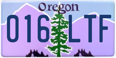 OR license plate 016LTF