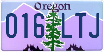 OR license plate 016LTJ