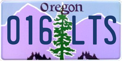 OR license plate 016LTS