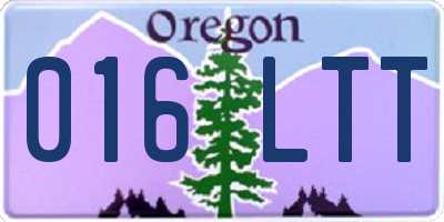 OR license plate 016LTT