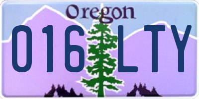 OR license plate 016LTY
