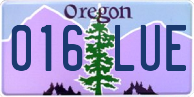 OR license plate 016LUE
