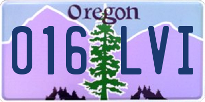 OR license plate 016LVI