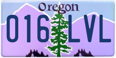 OR license plate 016LVL
