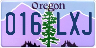 OR license plate 016LXJ