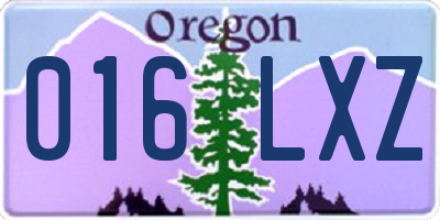 OR license plate 016LXZ