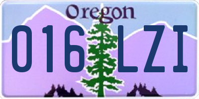 OR license plate 016LZI