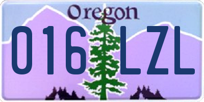 OR license plate 016LZL