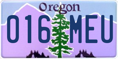 OR license plate 016MEU