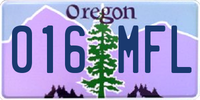 OR license plate 016MFL
