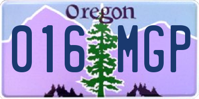 OR license plate 016MGP