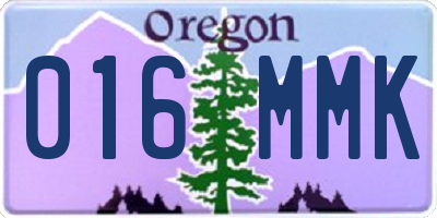 OR license plate 016MMK